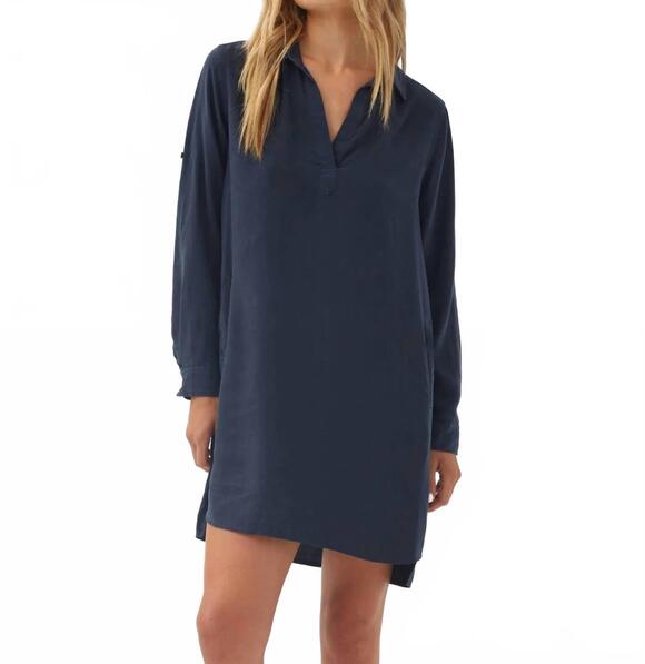 BELLA DAHL Dresses & Skirts - NEW BELLA DAHL long sleeve a-line dress in endless sea